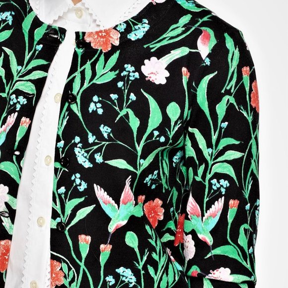 KATE SPADE Jardin Cardigan In Black - Picture 6 of 7